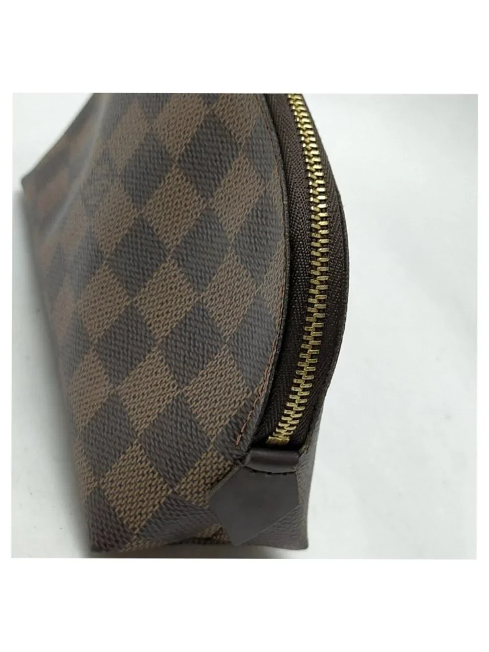 Authentic Louis Vuitton Damier Ebene Cosmetic Pouch PM Makeup Bag LV - Picture 8 of 16